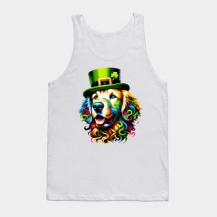 Curly-Coated Retriever Celebrates Saint Patrick's Day Tank Top